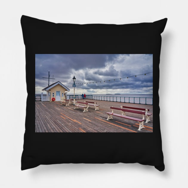 Penarth Pier Pillow by RJDowns