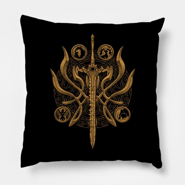 Flame Crest Pillow by shoden