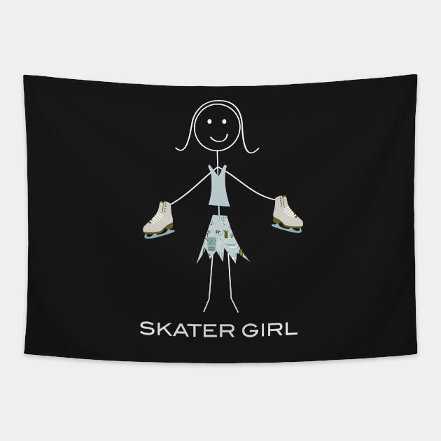 Funny Womens Ice Skating Girl Figure Skater Tapestry by whyitsme