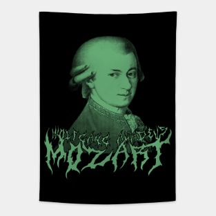 MOZART METAL - Wolfgang Amadeus Mozart Classical Composer (green) Tapestry