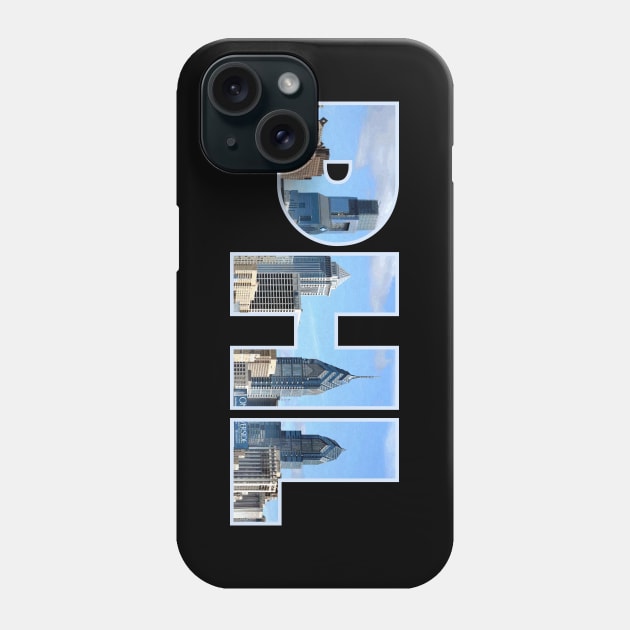 Philadelphia PHL Skyline Phone Case by Muzehack