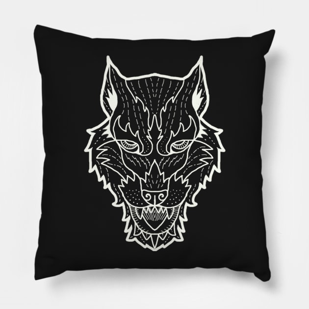 WOLF Pillow by WAC1