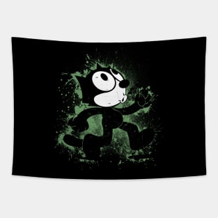 Felix The Cat Walking Spray Paint Tapestry