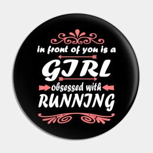 Running marathon girl power saying girl Pin