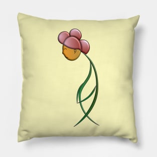 Woman like a flower new minimal art work Pillow