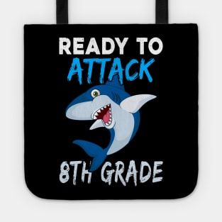 Shark Kids Ready To Attack 8Th Grade Boys Back To School Tote