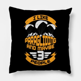 Funny Paragliding Paraglider Gift Pillow