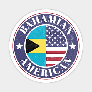 Proud Bahamian-American Badge - The Bahamas Flag Magnet