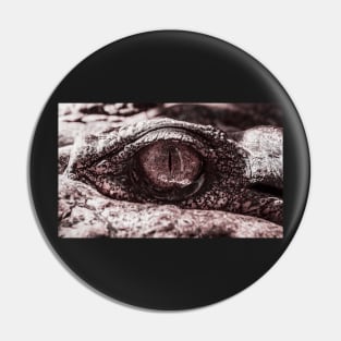 Alligator Eye Closeup Pin