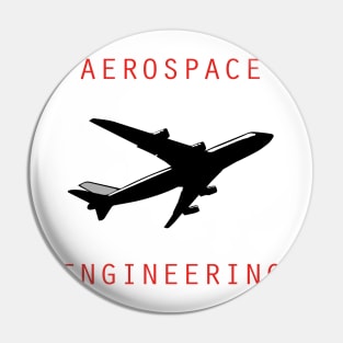 Aerospace engineering text and airplane picture Pin