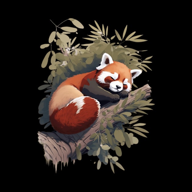 Sleeping Red Panda by Starry Street