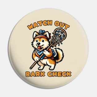 lacrosse dog Pin