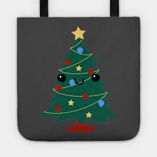 Cutey Face Decorated Christmas Tree Tote