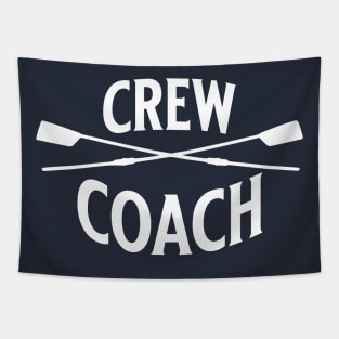 Crew Rowing Coach Sculling Vintage Crossed Oars Tapestry