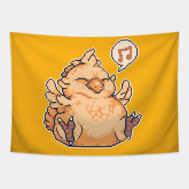 Fat Chocobo | Pixel Art Tapestry by Quintino Pixels