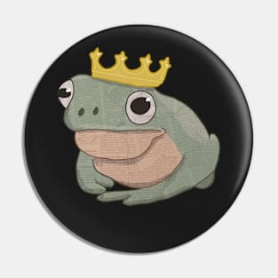 Frog King Sticker Pin