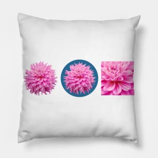 Pink Dahlia Floral Art Pillow