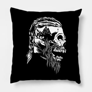 Viking Warrior Skull Pillow