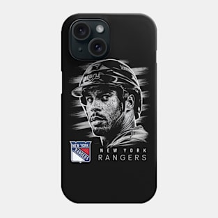 A player's face in a shot for the New York Rangers Phone Case