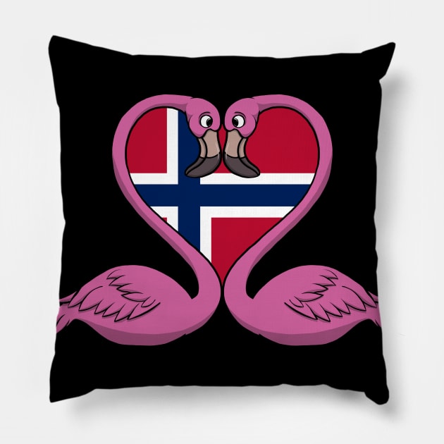 Flamingo Norway Pillow by RampArt