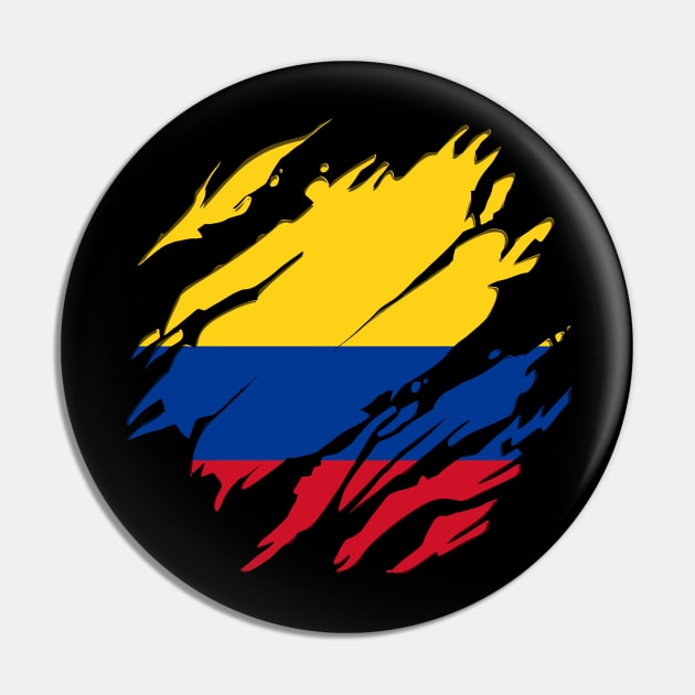 Proud Colombia Flag, Colombia gift heritage, Colombian girl Boy Friend Pin by JayD World