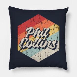 Phil Collins Retro Pillow