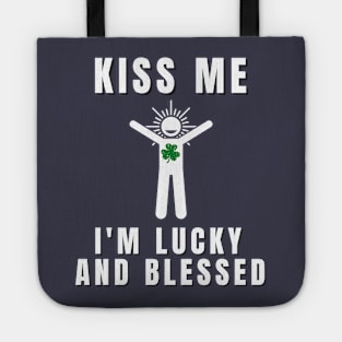 Kiss me! I'm lucky and blessed Tote