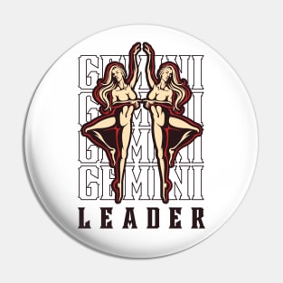 Gemini The Leader Zodiac Sign Pin