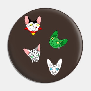 halloween sphynx stripes Pin