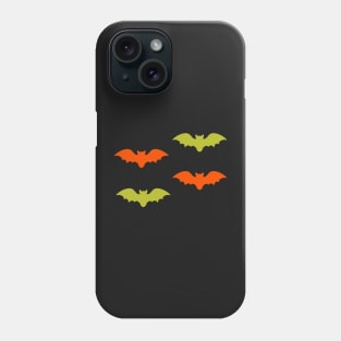 Bats Tile (Green and Orange) Phone Case