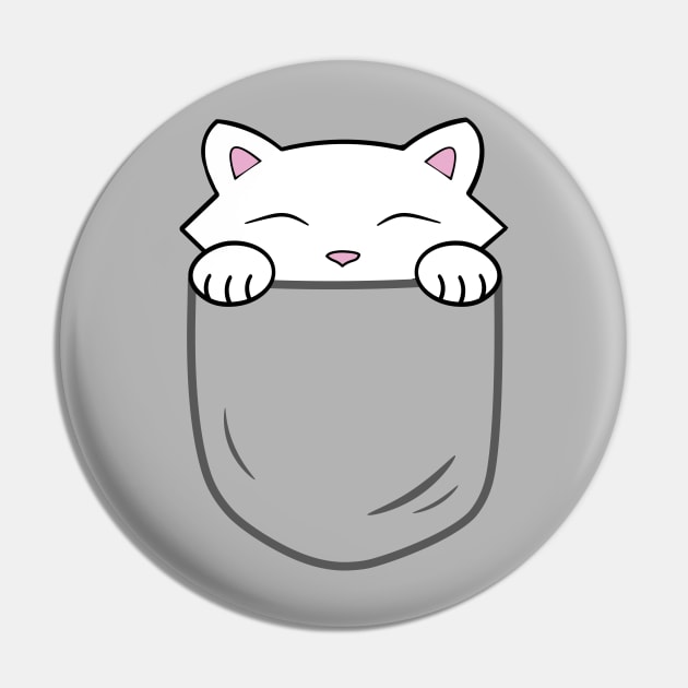 Cat Inside A Pocket Pin by Purrfect