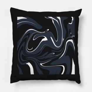 Black paint drip Pillow