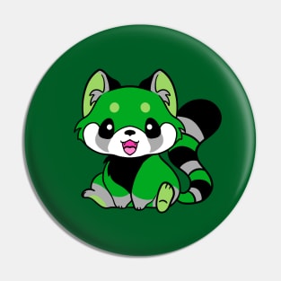 Aromantic Pride Red Panda Pin