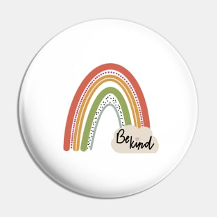 Be kind Rainbow Watercolor Pin