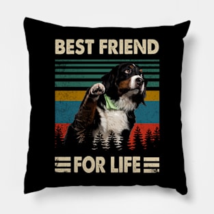 Best Friends For Life Bernese Tee for Canine Admirers Pillow