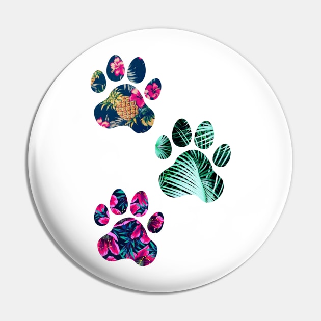 Tropical Paw Print Trio Pin by annmariestowe