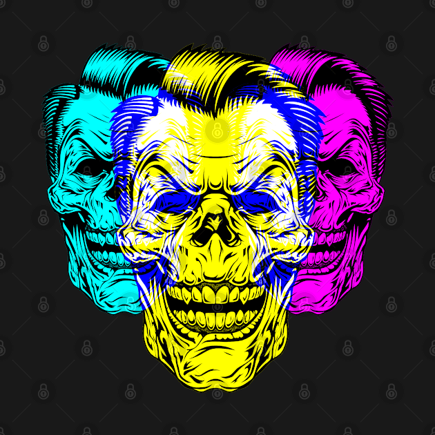 Tri-Portrait Skull - DS6 by SimSang