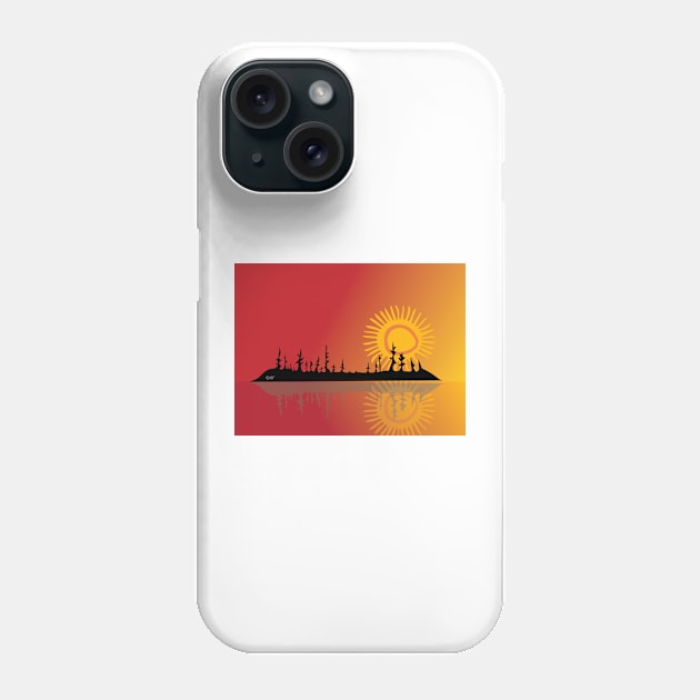 Summer Landscape Niibin Indigenous WAWEZHI CANADA Phone Case by WAWEZHI