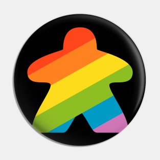 Rainbow Meeple Board Games Addict Pin