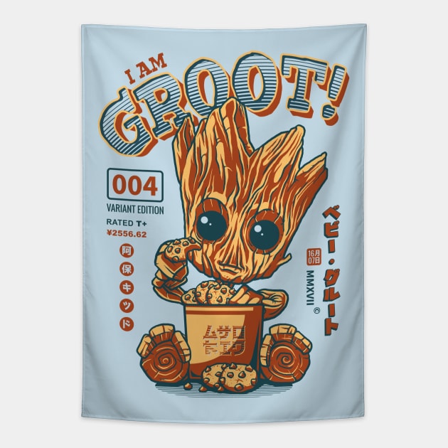 Cute Baby GROOT!! Tapestry by Aho Kid