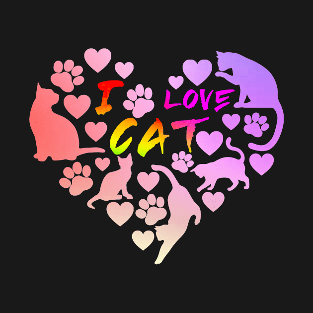 Cat Love: Playful and Cute Cat Design by LycheeDesign