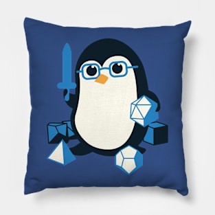 Penguin Dungeons and Dragons Penguins RPG Pillow