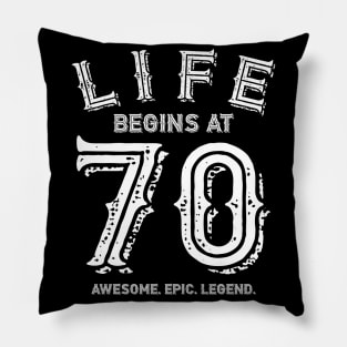 Life begins at 70 Pillow