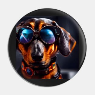 cool dachshund Pin