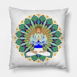 Divine Spark Mandala Pillow