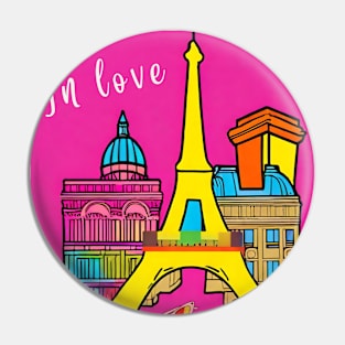 In love Paris ,France ,Braf design Pin