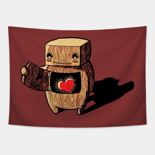 My wooden robot Tapestry by SmannaTales