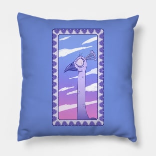 peacock in blue Pillow