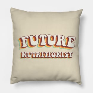 Future Nutritionist - Groovy Retro 70s Style Pillow