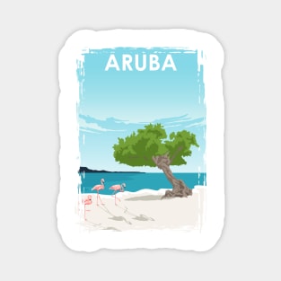 Aruba Travel Poster Magnet